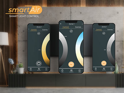 SmartAir App Main Screens ambientech design iot lighting smarthome smartlighting ui