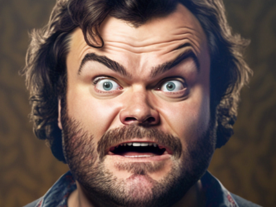 Jack Black AI Illustration