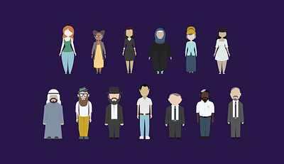 Minimalistic Character Set charachters character art design illistration illustraor people people illustration sets vector