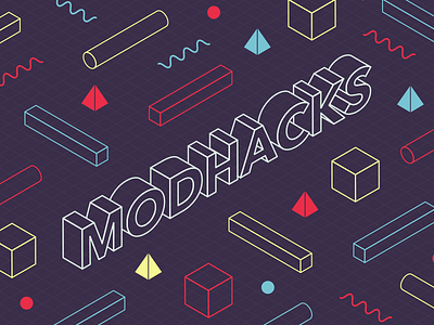 ModHacks Early Look branding geometric hackathon logo university