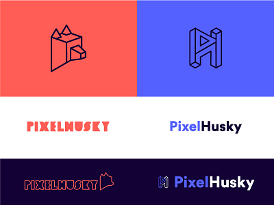 Pixelhusky Final Explorations adaptive club design logomark monoline organization university wordmark