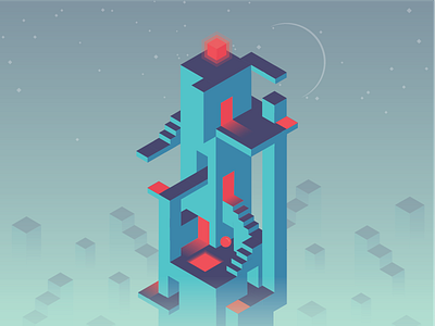 Definitely not Monument Valley blocks building doorway game isometric monument monument valley stars tower