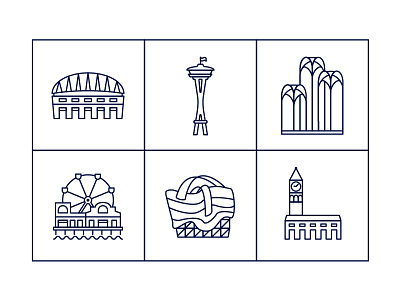 Seattle Landmark Icons pt.1