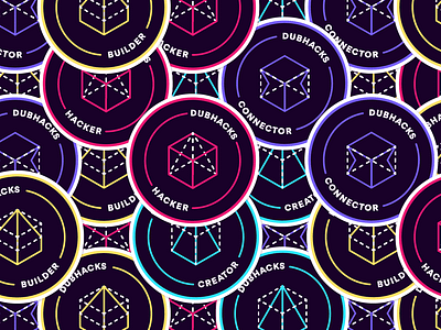 Dubhacks Badge Stickers + Pins