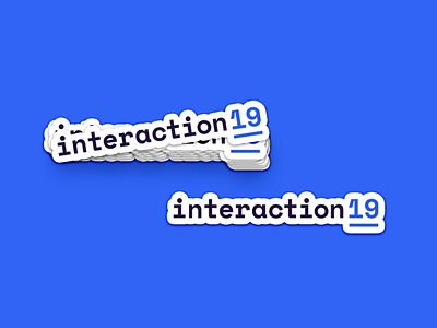 Interaction19 Logo Sticker branding conference identity sticker swag tech