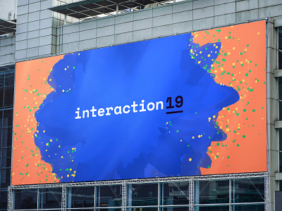 Interaction19 Billboard algorithmic billboard branding conference dynamic generative identity logo p5.js procedural processing student