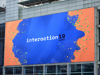 Interaction19 Billboard algorithmic billboard branding conference dynamic generative identity logo p5.js procedural processing student