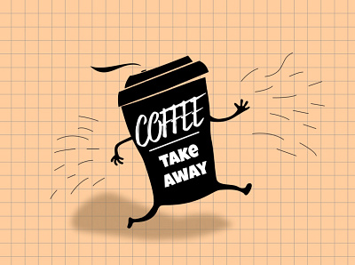 Coffee take away coffee coffee cup design graphic design hire me