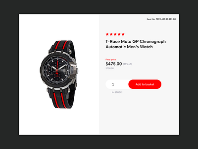 Hand watch details page buy card clean clothing details e commerce info item men photo product sell store watch white