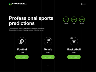 Professional sport prediction adaptive animation basketball black clean design e commerce flat football games interface modern prediction site sport tennis ui ux web website