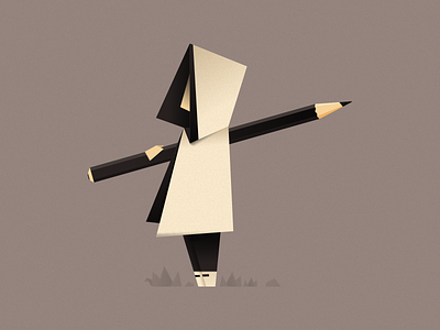 Mysterious Artist artist character character design design illustration man origami