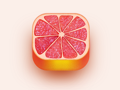 Grapefruit iphone icon food fruit grapefruit icon ios iphone mac red sketch ui web yellow