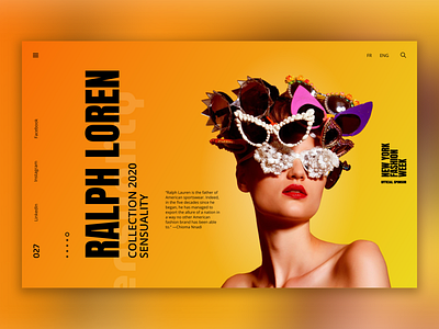 Landing Page Ralph Loren beauty dailyui design fashion model ui ux web web design webdesign