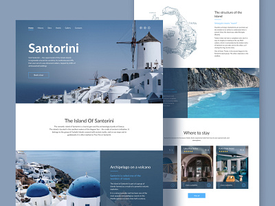 Landing Page Santorini greece santorini travel ui ux webdesign