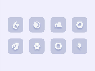 Icons Set Pokemon Types design icon pokemon set types uiux