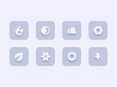 Icons Set Pokemon Types