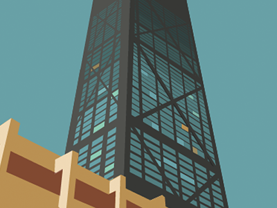 illustration 2 blue john handcock perspective tower vector