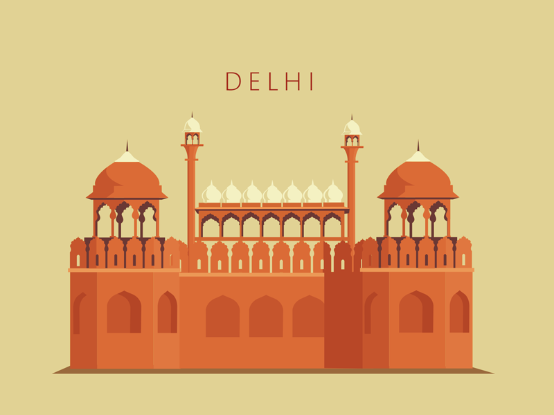 Delhi - Red fort by ranganath krishnamani on Dribbble