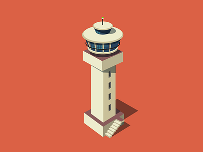 Letter I 3d air traffic airport control room i iconic illustration isomeric letter letters tower