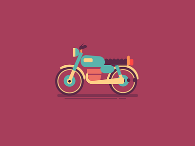 icons for earth day bike classic colourful illustration minimal motor motorcycle