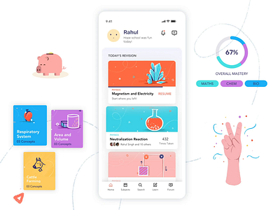 Classroom Learning - Reimagined branding classroom illustration mobile app design motion design school story uxui webapp