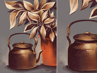ketali - Good old Indian Chai Jug culture handmade hertiage history india indian vessle ketali kettle mangalore nature organic past and present plant procreate series traditional object