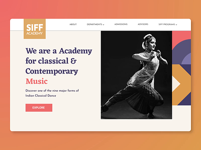 SIFF Academy - Young Artiste academy arts brand language branding classical contemporary dance contemporary music dance illustration india mobile web music web