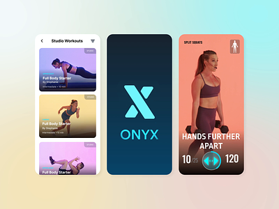 Onyx - Studio workouts ai trainer coach feedback fitness fitnessapp homeworksout trainer uiux workout