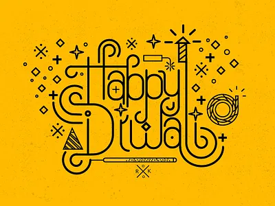 Happy Diwali celebrations deepavali diwali india lights vector