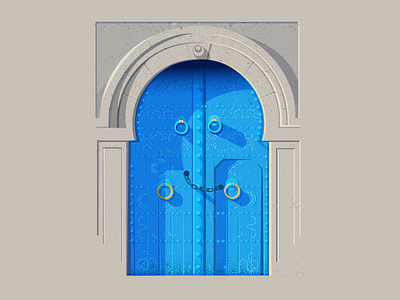 Doors - series 01 blue colorful doors illustration india indian door rajasthan vector vintage