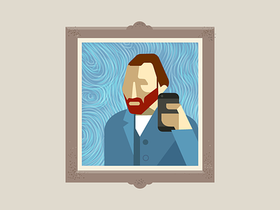 Van Gogh Selfie illustration self portrait selfie van gogh
