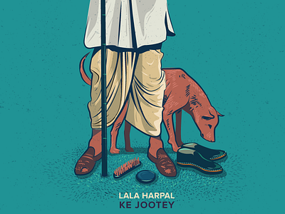Lalaji's shoes book jacket design dog illustration penguin polish rural shoes