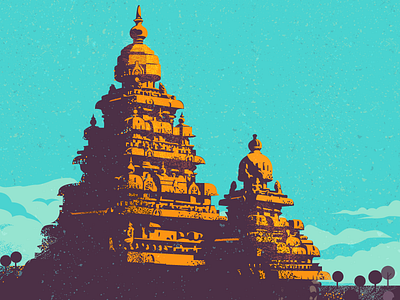 Stay Strong chennai colourful heritage history illustration india mahabalipuram strength vector