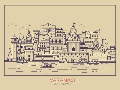 Varanasi - Benaras benaras benares boats city flat holy india skyline temple varanasi water front