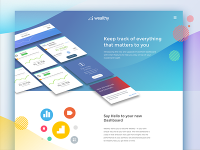 Dashboard - wealthy dash dashboard feature graph growth india management track wealth wealthy