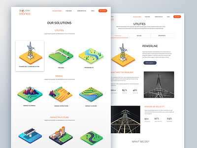 Skylark Drones Live! application drone illustration isometric responsive web