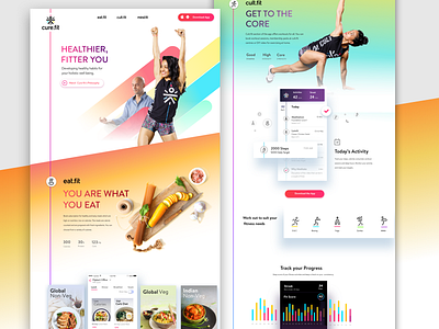 cure.fit - homepage app fit fitness food health meditation mind mindful platform web workout