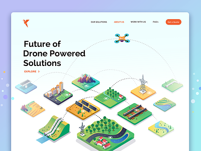 About - Drone Solutions analytics connection data decision drone illustration insights isometric solutions