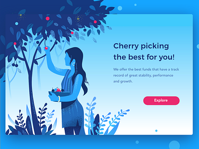 Cherry Picking cherry custom finance growth illustration insight invest investment money smart wealthy