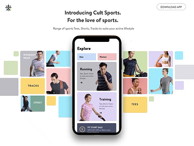 Cult Gear accessories animation athlesiure cult curefit mobile motion parallax sports sportswear uxui webdesign webpage