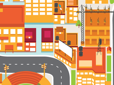 City streets - work in progress banglore buildings city infographics isometric streets vector
