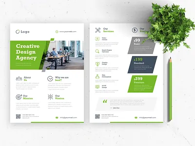 Creative Flyer for Agency agency flyer agency flyer template brochure brochure design business flyer business flyer design corporate flyer corporate flyer design creative flyer creative flyer design double side flyer design flyer flyer design flyer template flyers green handout design leaflet leaflet design print template