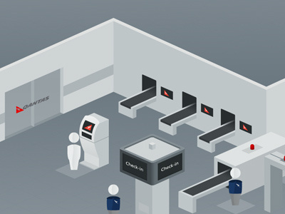 Qantas Game check in game isometric