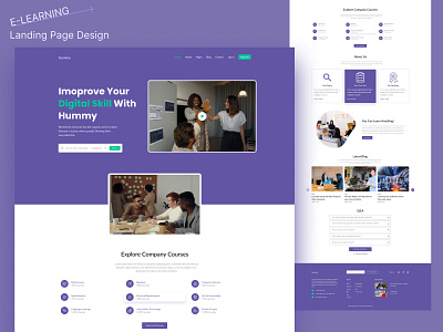 E-Learning Landing Page aesthetic design clean creative design elearning graphic design heroimage interface learning minimal study studywebsite ui uiux user interface webpage