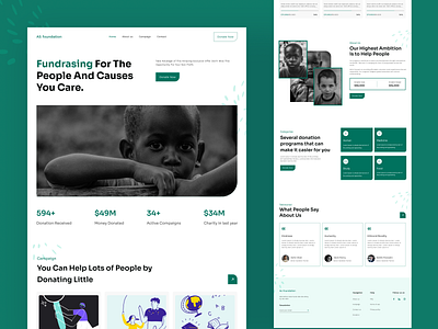 Charity Webpage design concept