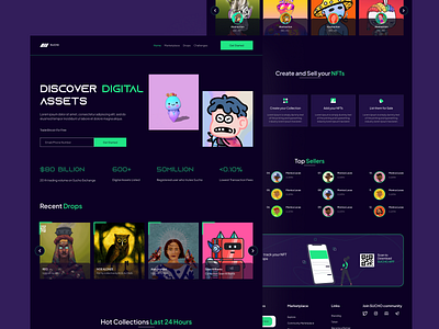 NFT Marketplace website design concept