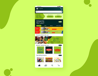 Grocery Store UI app bestui branding creative creativedesign ui ux