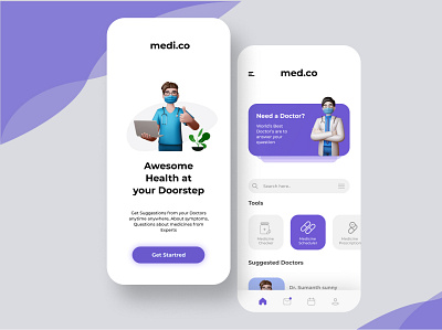 Medical App UI app bestui branding creative creativedesign design medical medico
