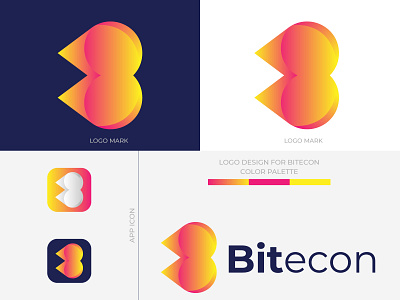 B Logo Bitcone Logo Design