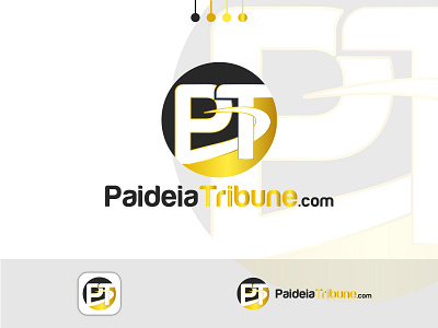 Paideia Tribune Logo Design abstract logo brand design brand identity branding colorful logo gradient logo graphicdesign logo logo designer logo mark logodesign logos logosai logotype modern modern logo p logo paideia tribune logo pt logo pt logo design